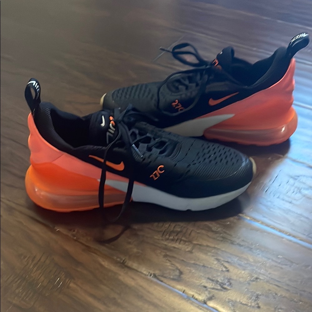 Nike Air Max 270 Black and Orange Shoes